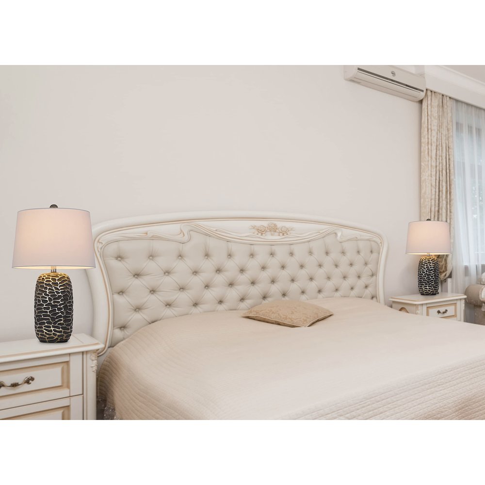 150W 3 Way Menlo Resin Table Lamp - Cal Lighting