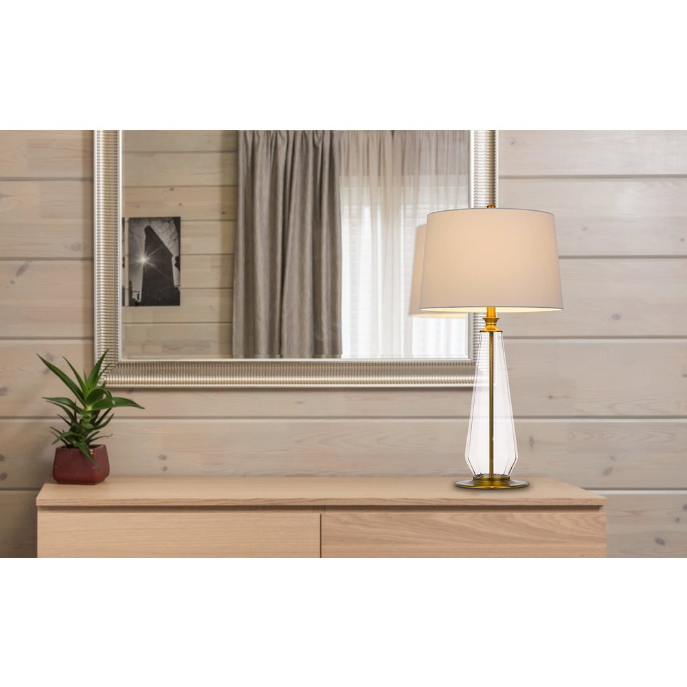 150W 3 Way Southington Glass Table Lamp - Cal Lighting