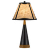 150W 3 Way Clemente Metal/Birch Wood Mica Table Lamp - Cal Lighting
