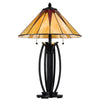 60W X 2 Metal/Resin Tiffany Table Lamp With Pull Chain Switches - Cal Lighting
