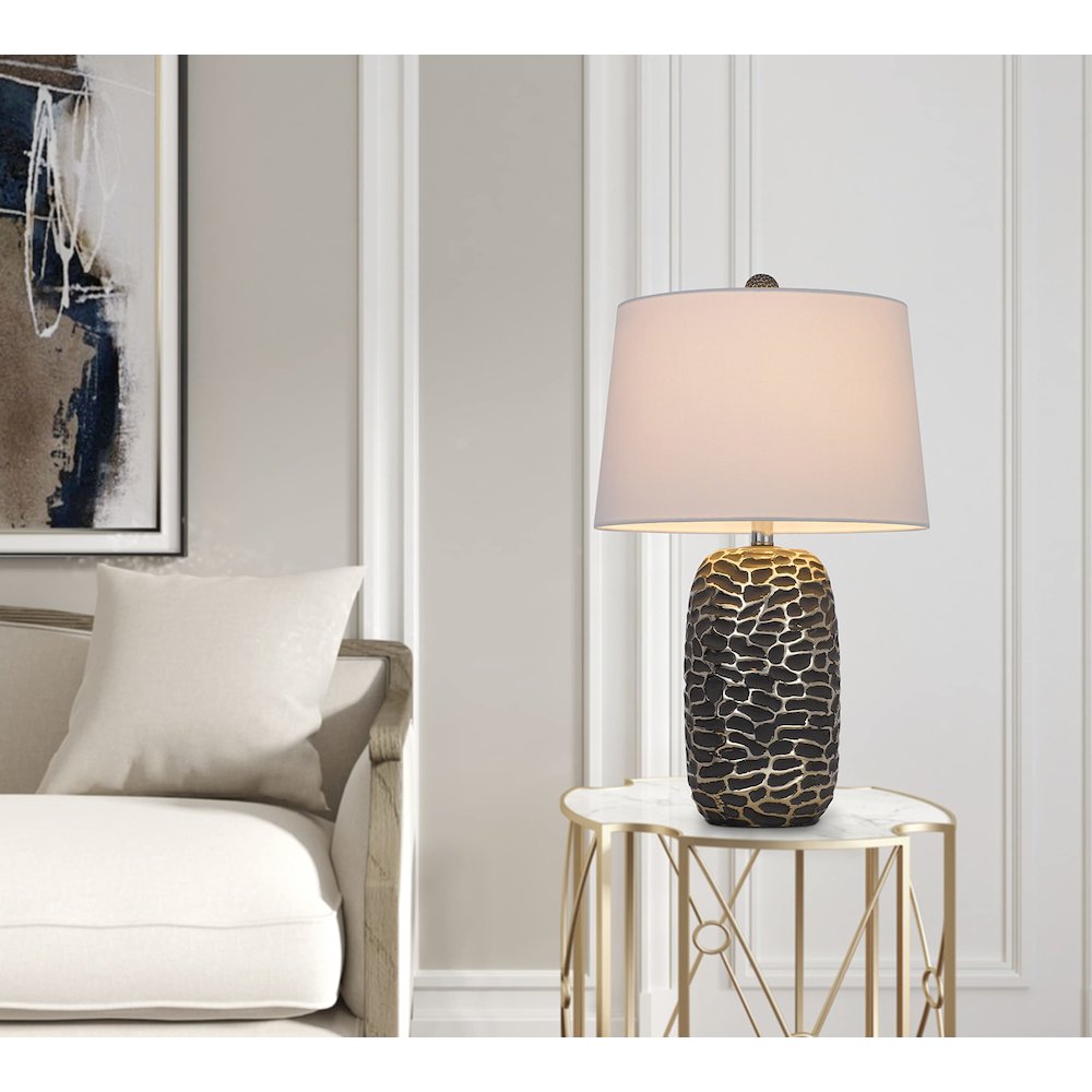 150W 3 Way Menlo Resin Table Lamp - Cal Lighting