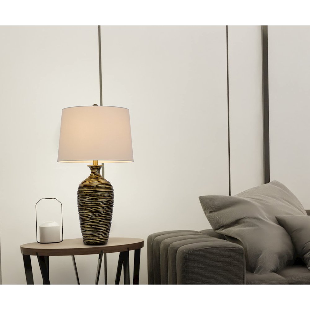 150W 3 Way Aurora Resin Table Lamp - Cal Lighting