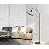 60W Downbridge Adjustable Metal Floor Lamp With Mica Shade - Cal Lighting