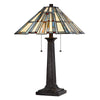 60W X 2 Metal/Resin Tiffany Table Lamp With Pull Chain Switches - Cal Lighting