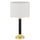 Goldston 100W Metal Table Lamp With Drum Hardback Fabric Shade - Cal Lighting