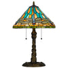 60W X 2 Metal/Resin Tiffany Table Lamp With Pull Chain Switches - Cal Lighting