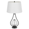 Forssa 100W 3 Way Table Lamp With 2W Led Night Light In Glass And Metal Base. - Cal Lighting