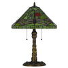60W X 2 Metal/Resin Tiffany Table Lamp With Pull Chain Switches - Cal Lighting