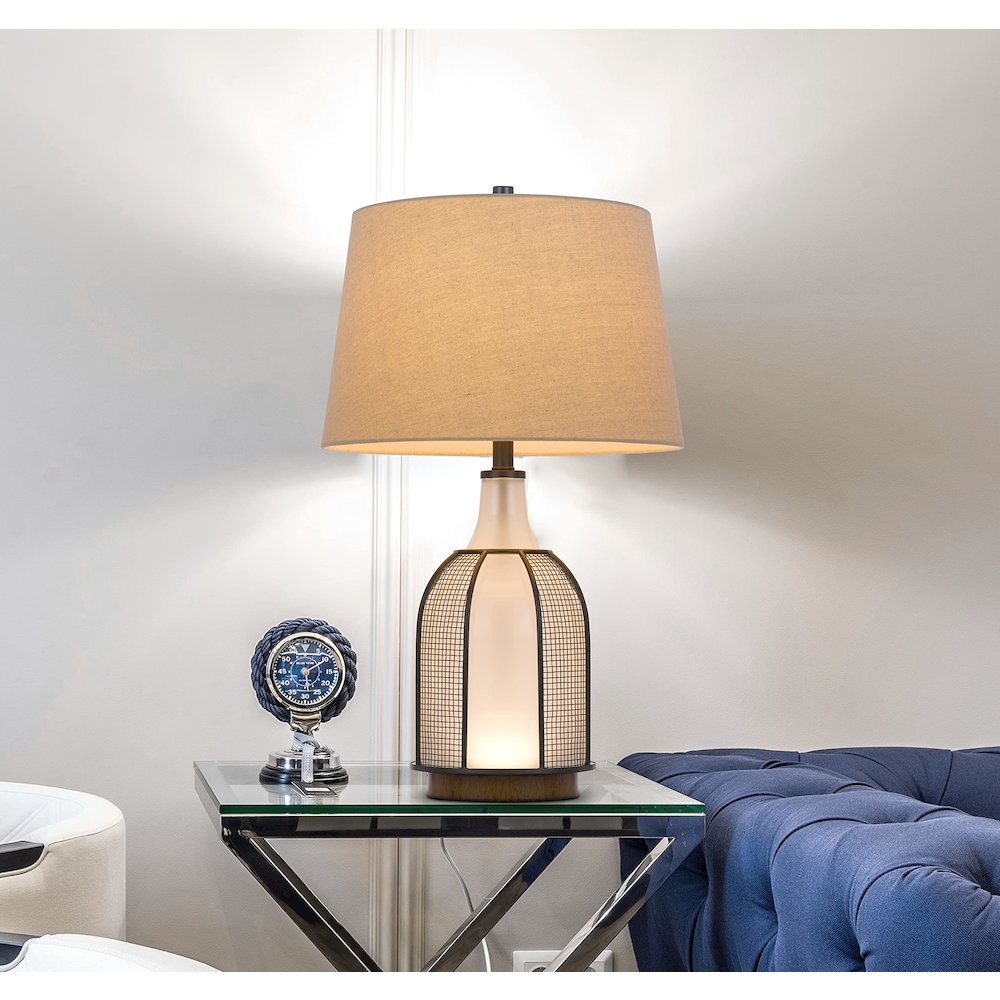 100W Morgan Glass Table Lamp - Cal Lighting