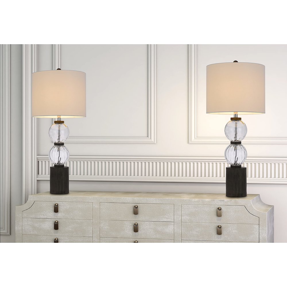 150W 3 Way Mystic Glass/Resin Table Lamp - Cal Lighting
