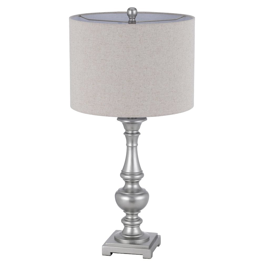 100W Nampa Resin Table Lamp With Hardback Drum Fabric Shade (Sold As Pairs) - Cal Lighting