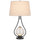 Forssa 100W 3 Way Table Lamp With 2W Led Night Light In Glass And Metal Base. - Cal Lighting