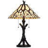 60W X 2 Metal/Resin Tiffany Table Lamp With Pull Chain Switches - Cal Lighting