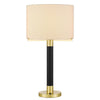 Goldston 100W Metal Table Lamp With Drum Hardback Fabric Shade - Cal Lighting