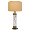 150W 3 Way Bartow Glass/Metal Table Lamp - Cal Lighting