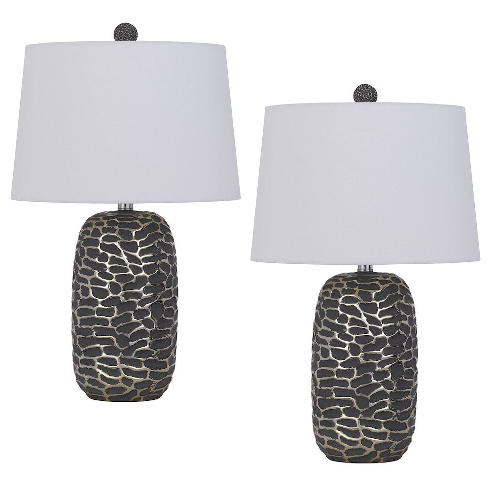 150W 3 Way Menlo Resin Table Lamp - Cal Lighting