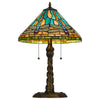 60W X 2 Metal/Resin Tiffany Table Lamp With Pull Chain Switches - Cal Lighting