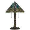 60W X 2 Metal/Resin Tiffany Table Lamp With Pull Chain Switches - Cal Lighting