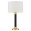 Goldston 100W Metal Table Lamp With Drum Hardback Fabric Shade - Cal Lighting