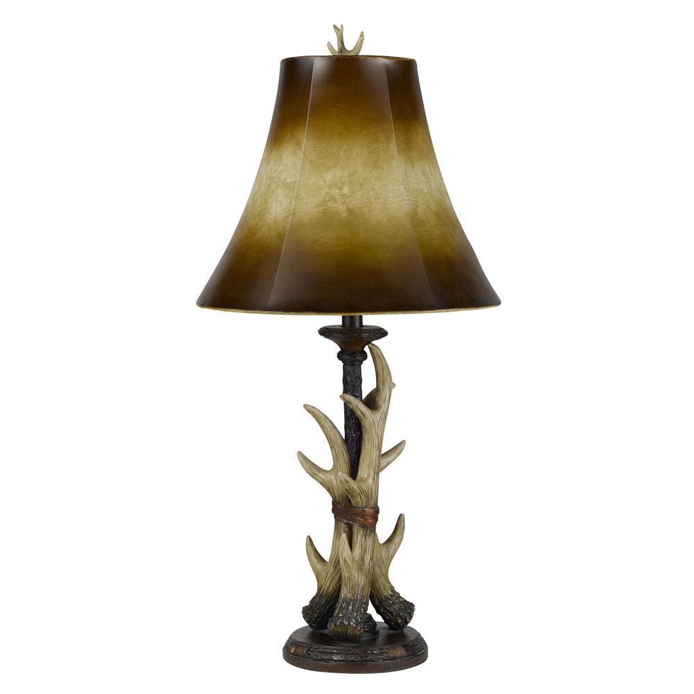100W Resin Buckhorn Table Lamp - Cal Lighting