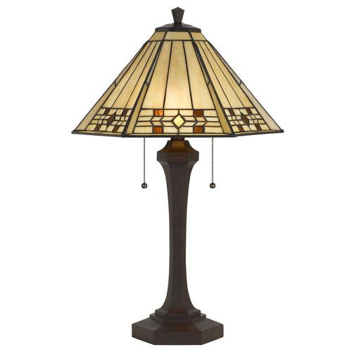 60W X 2 Tiffany Table Lamp - Cal Lighting