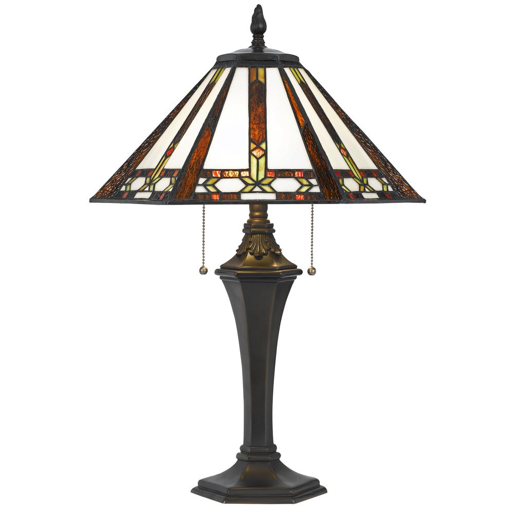 60W X 2 Tiffany Table Lamp - Cal Lighting