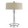 60W X 2 Leccemetal  Table Lamp With Burlap Shade - Cal Lighting
