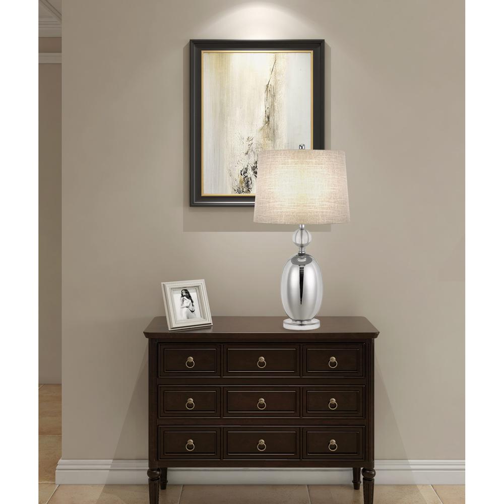 150W 3 Way Perth Glass Table Lamp - Cal Lighting
