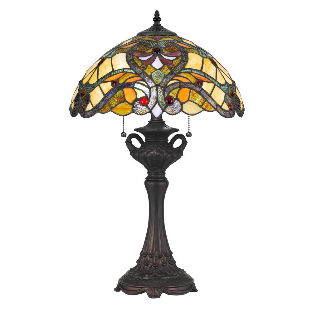 60W X 2 Tiffany Table Lamp, BO2796TB - Cal Lighting