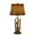 150W 3 Way Darby Antler Resin Table Lamp With Leathrette Shade - Cal Lighting