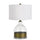 150W 3 Way Rapallo Glass/Metal Table Lamp - Cal Lighting