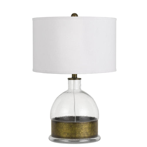 150W 3 Way Rapallo Glass/Metal Table Lamp - Cal Lighting