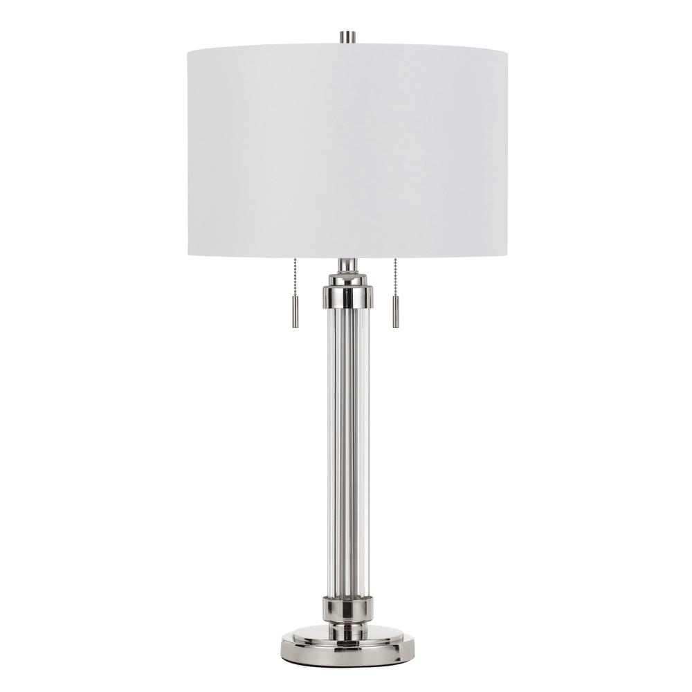 60W X 2 Montilla Metal/Acrylic Table Lamp With Fabric Shade - Cal Lighting
