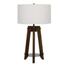 150W 3 Way Bilzen Ash Wood Tripod Table Lamp - Cal Lighting