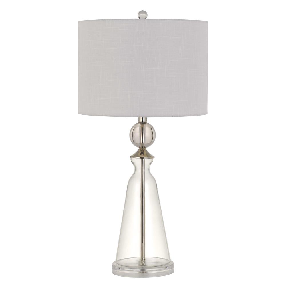 Kingsley Glass Table Lamp With Fabric Drum Shade - Cal Lighting
