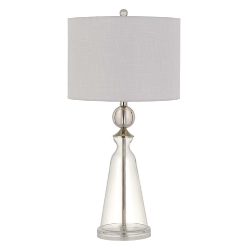 Kingsley Glass Table Lamp With Fabric Drum Shade - Cal Lighting