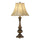 150W 3 Way Clare Aluminum Casted Table Lamp With Softback Scalloped Faux Silk Shade - Cal Lighting