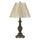 100W Cory Aluminum Casted Table Lamp With Softback Fan Pleated Faux Silk Shade - Cal Lighting