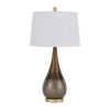 150W 3 Way Carmi Metal Table Lamp With Hardback Taper Drum Fabric Shade - Cal Lighting