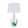 150W 3 Way Harlan Glass Table Lamp With Hardback Taper Drum Fabric Shade - Cal Lighting