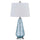 150W 3 Way Mayfield Glass Table Lamp With Hardback Taper Drum Fabric Shade - Cal Lighting