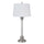 150W 3 Way Ruston Crystal/Metal Table Lamp With Pleated Hardback Shade - Cal Lighting