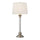 150W 3 Way Ruston Crystal/Metal Table Lamp With Pleated Hardback Shade - Cal Lighting