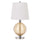 150W 3 Way Salisbury Glass Table Lamp With Hardback Fabric Shade - Cal Lighting
