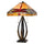 60W X 2 Tiffany Table Lamp With Pull Chain Switch And Metal And Resin Lamp Body - Cal Lighting