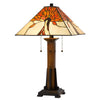 60W x 2 Tiffany table lamp with pull chain switch w/   resin lamp body - Cal Lighting