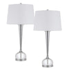 150W 3 way Wellesley crystal table lamp with hardback fabric shade. Priced and sold as pairs - Cal Lighting
