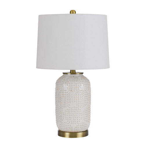 150W 3 Way Sedalia Ceramic Table Lamp With Hardback Fabric Shade - Cal Lighting