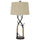 Pecos Metal Tree Branch Table Lamp With Wrapped Ropes , Linen Shade - Cal Lighting