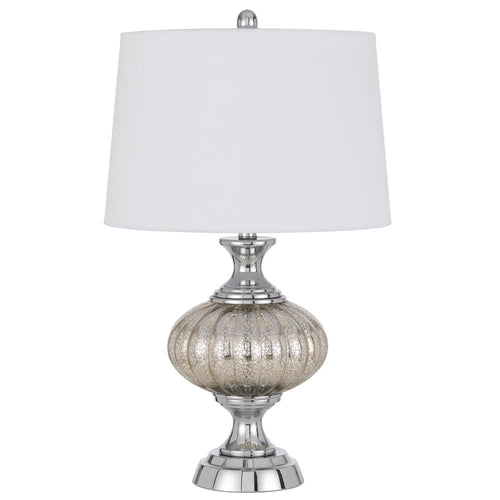 Ossona Metal/Glass Table Lamp With Hardback Taper Drum Shade - Cal Lighting